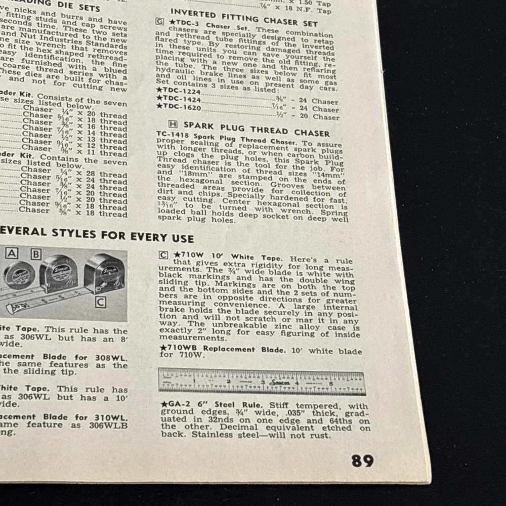 Vintage 1958 Snap-on Tools Catalog W Tool Equipment Kenosha Wisconsin